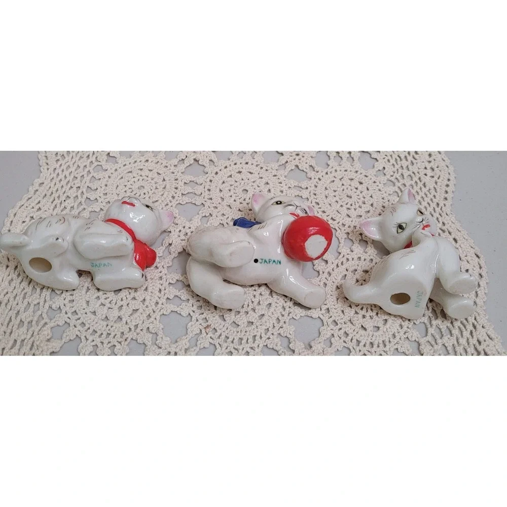 Vintage Ceramic Cat Set Japan